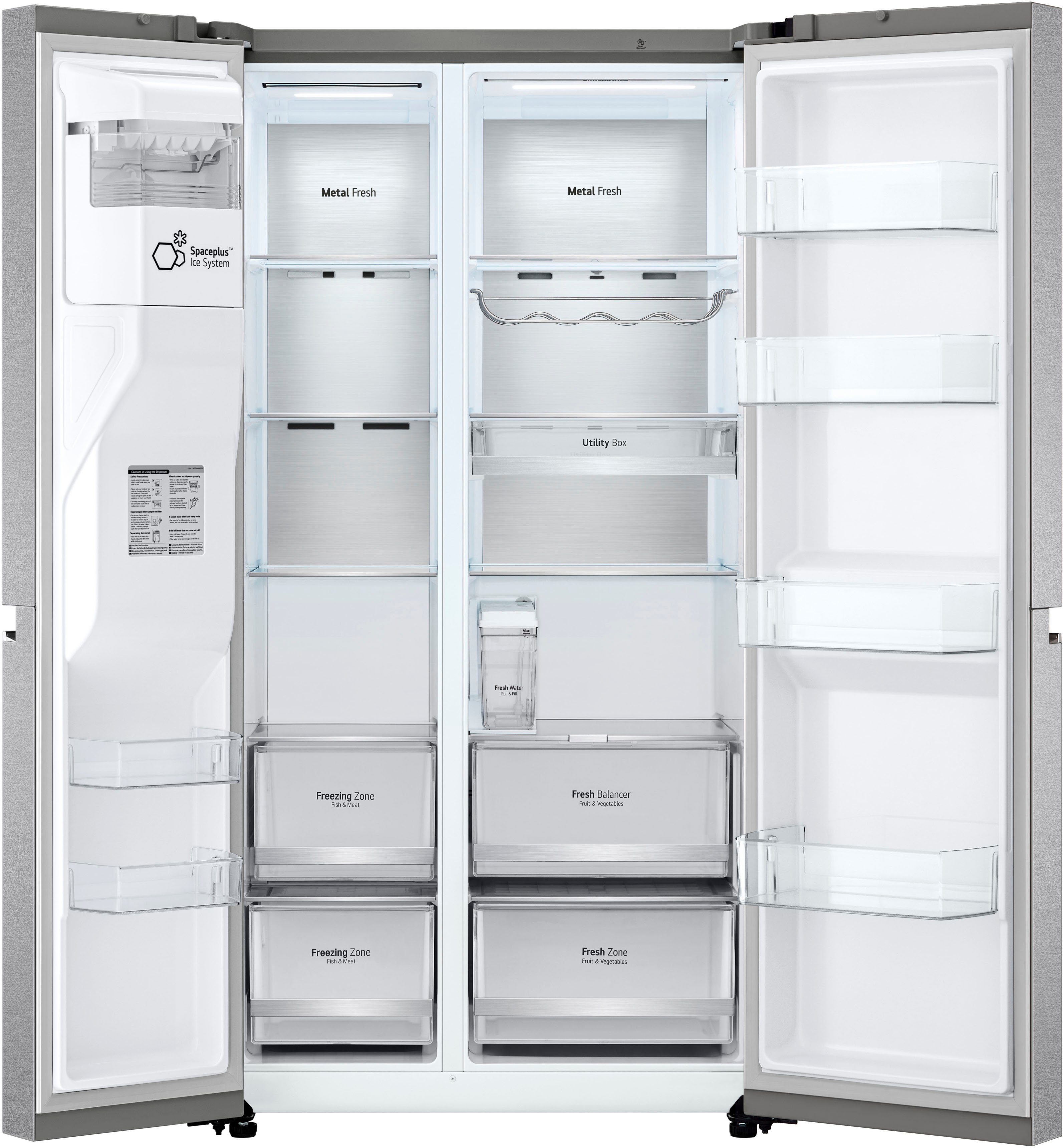 LG Side-by-Side GSLV91MBAD, 179 cm hoch, 91,3 cm breit