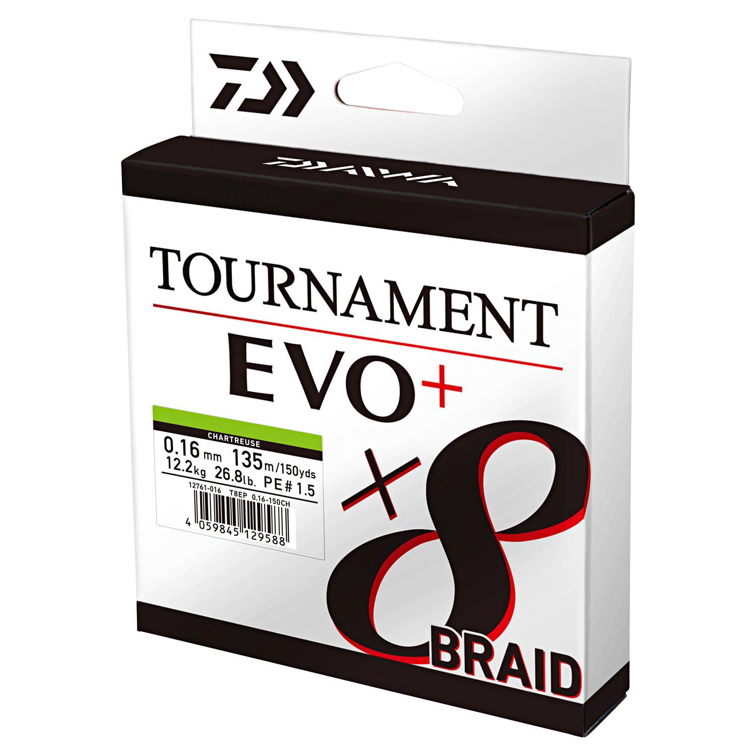 Daiwa Angelschnur Tournament X8 Braid EVO+ (135 m, chartreuse)