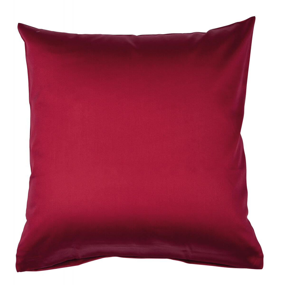 Janine Colors Mako-Satin Kissenbezug Bordeau x 40 x 40 cm