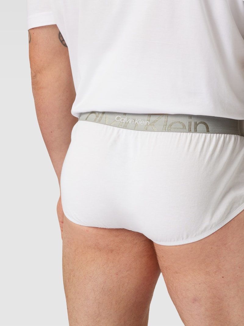 PLUS SIZE Slip mit mittelhohem Bund Modell 'HIP BRIEF' in weiß