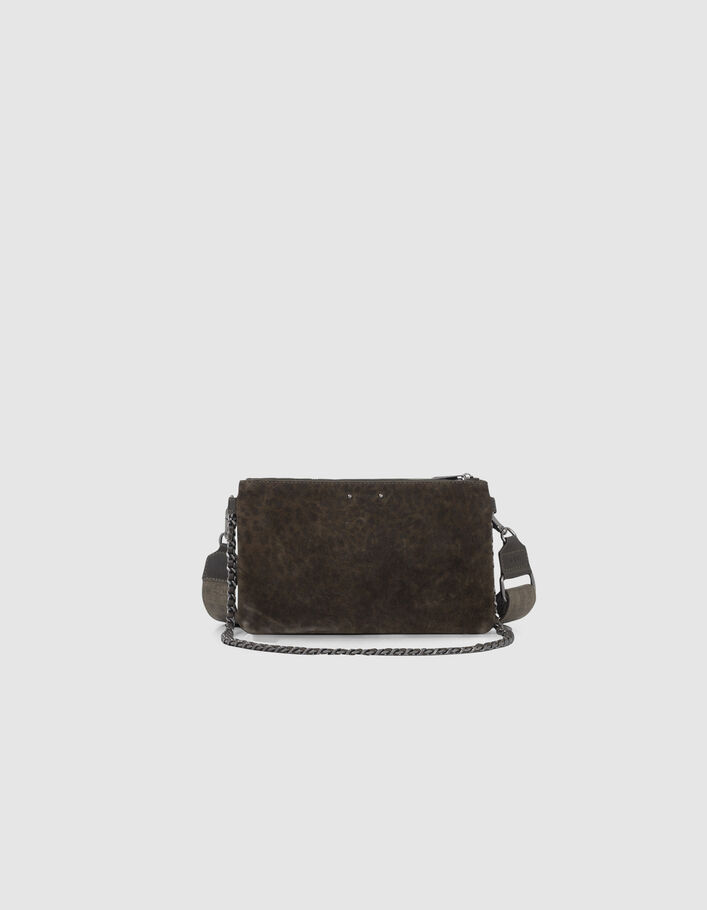 Le 111 GREENWICH VILLAGE kaki mix cuir Femme
