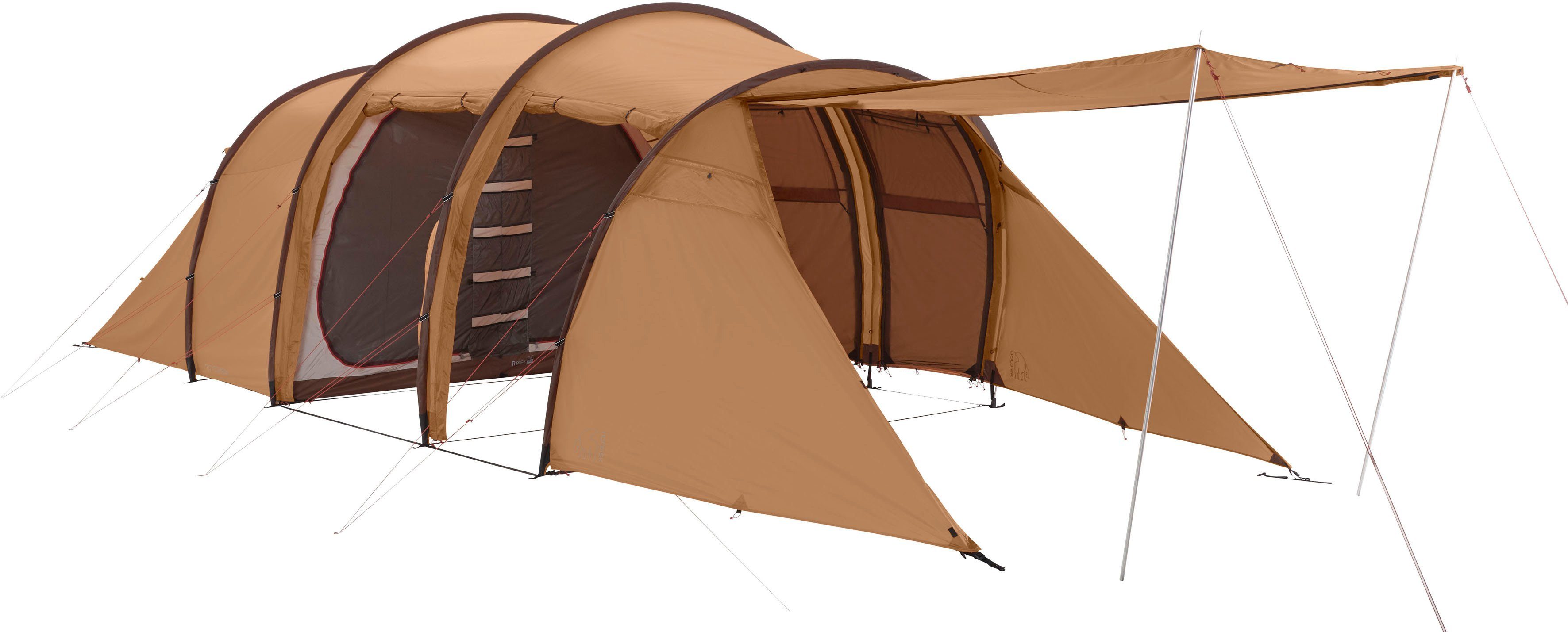 Nordisk Gruppenzelt Reisa 6 PU Tent Cashew/Brown, Personen: 6 (Packung, 1 tlg)