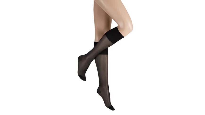 KUNERT Damen Stützkniestrümpfe Super Control 40 DEN black