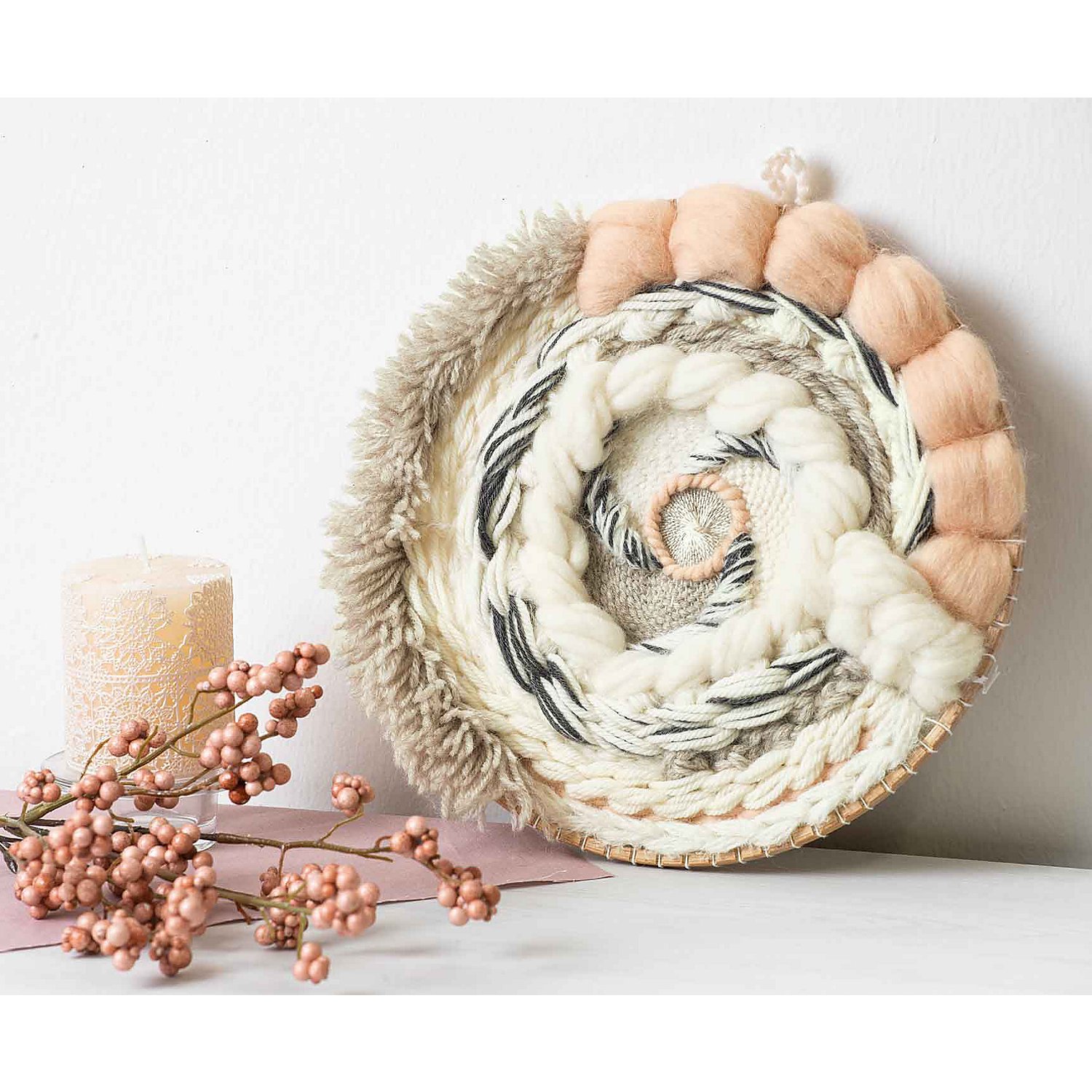 buttinette Rund-Webrahmen mit Schlitzen, Größe: 22 cm Ø