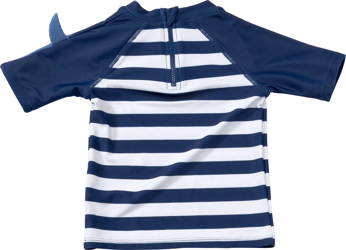 UV Shirt mit Hai-Applikation, blau, Gr. 110/116, 1 St