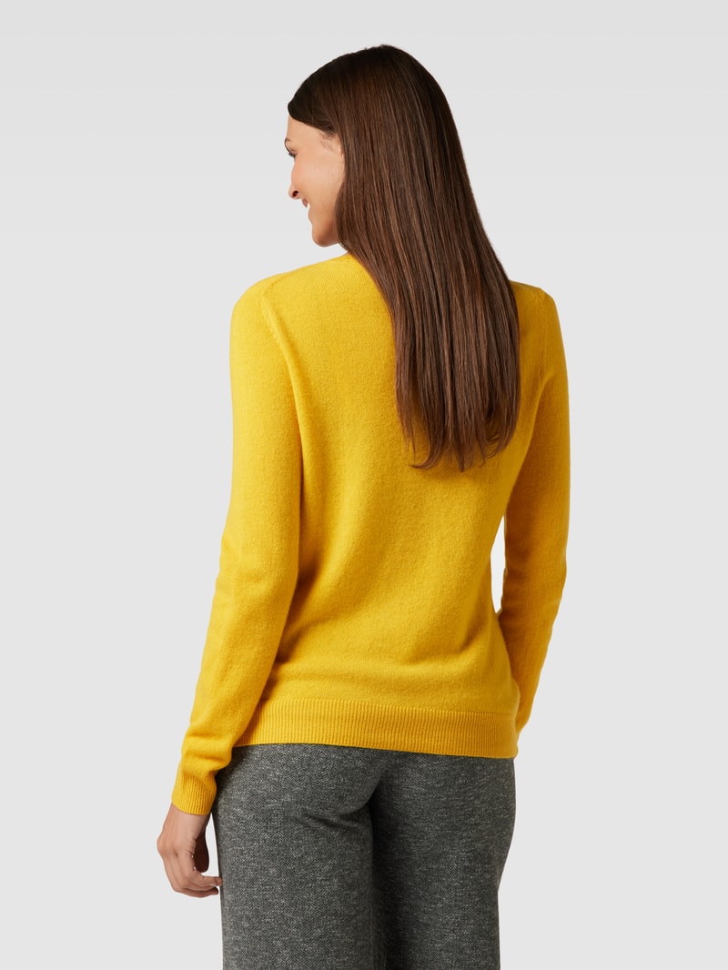 Strickjacke aus Kaschmir mit Knopfleiste in messing