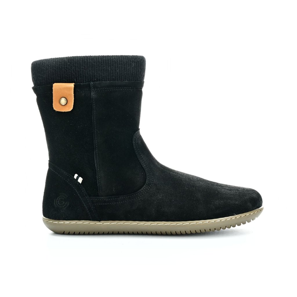 Groundies Iceland schwarze Winterbarfußschuhe