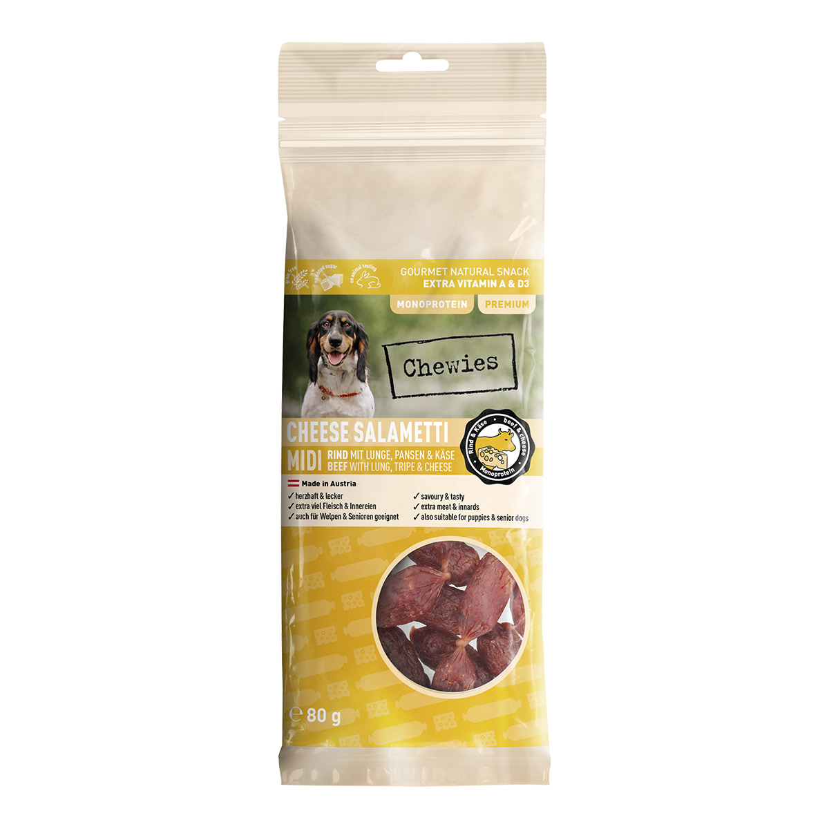Chewies Cheese Salametti Midi Rind mit Lunge, Pansen & Käse