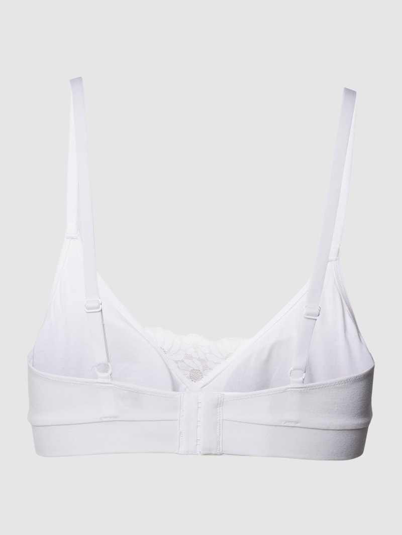 Bustier mit Spitzenbesatz in weiß