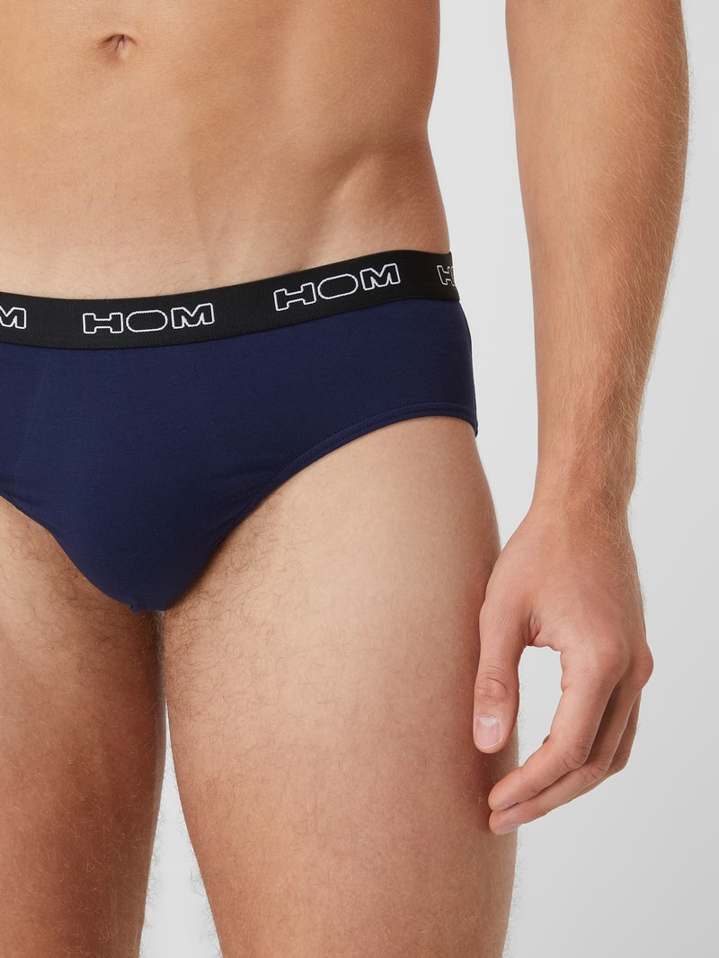 Slip im 3er-Pack Modell 'Boxerlines' in dunkelblau