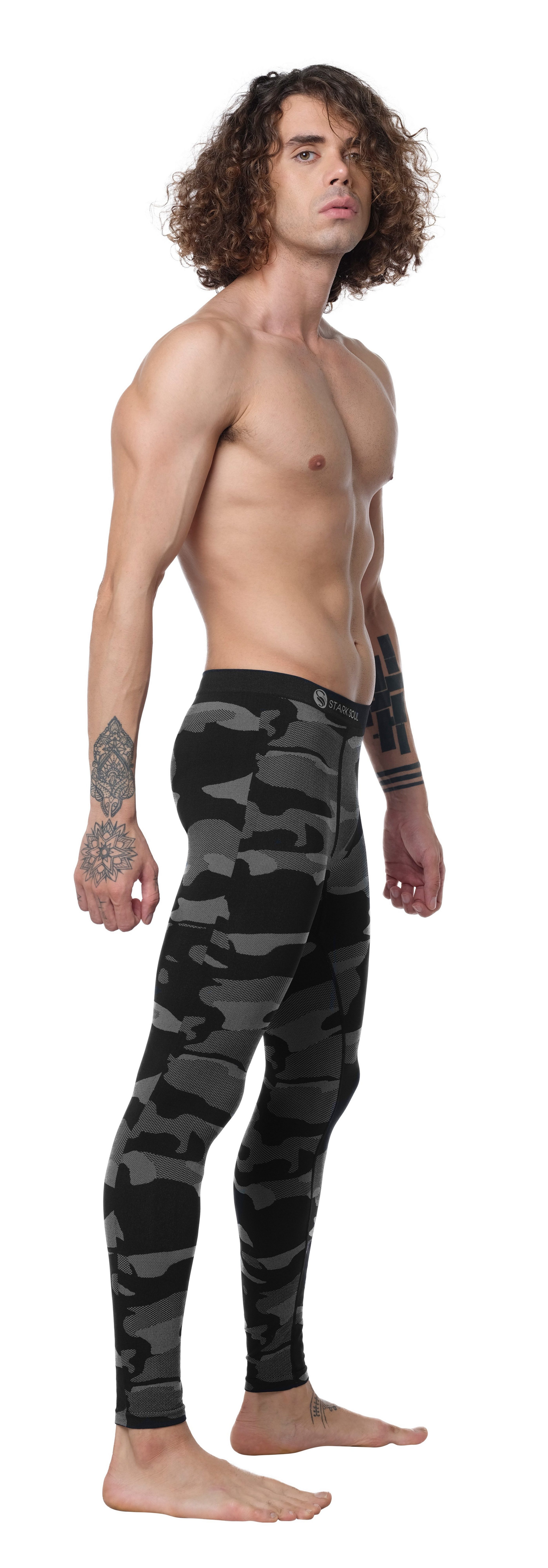 Stark Soul® Funktionshose Funktionshose - Camouflage, Seamless, Thermo-Funktionsunterwäsche, Herren mit elastischem Bund