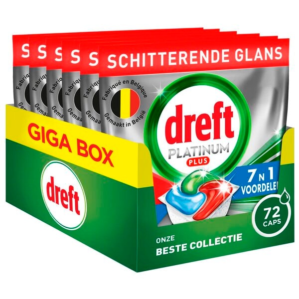 Dreft Platinum Plus All-In-One -astianpesukonekapselit 72 kpl