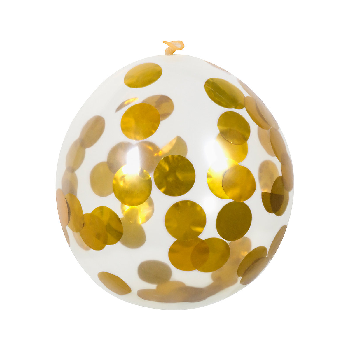 Luftballons Confetti gold, Latex, 30 cm, 5 Stück