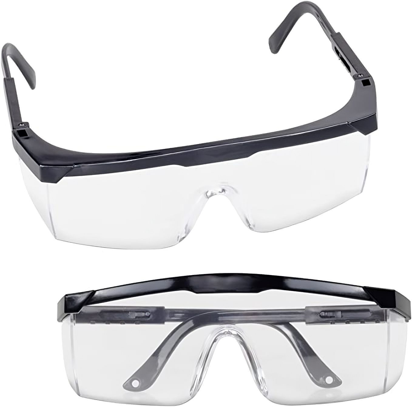 Ogeled Arbeitsschutzbrille Schutzbrille Sicherheitsbrille Laborbrille Motorradbrille UV-Schutz, (1St), nach EN166, mit Seitenschutz und einstellbarer Bügellänge, Über-Brille