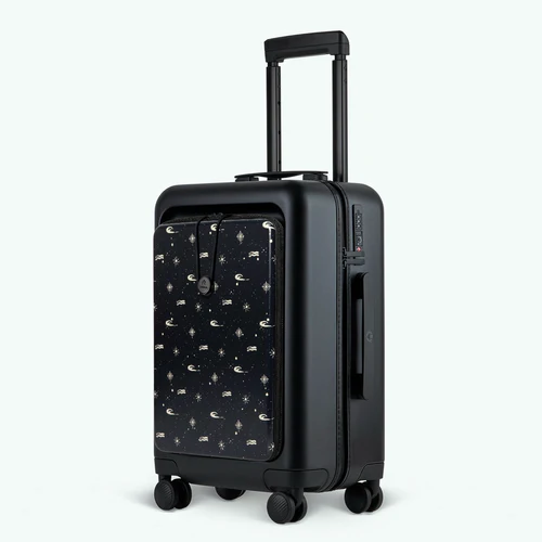 ORLY 4-wheel hard-shell suitcase with BIQ black pouch