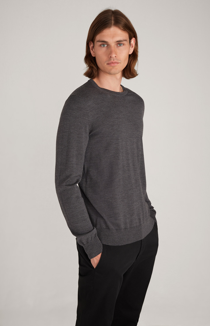 Merinowoll-Pullover Denny in Anthrazit