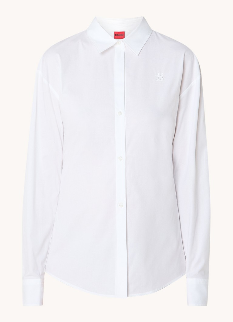 HUGO BOSS  The Girlfriend blouse met logoborduring