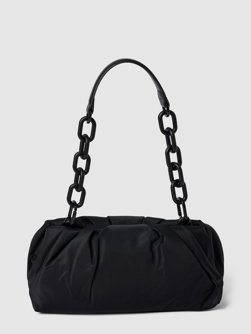 Clutch mit Label-Detail in schwarz
