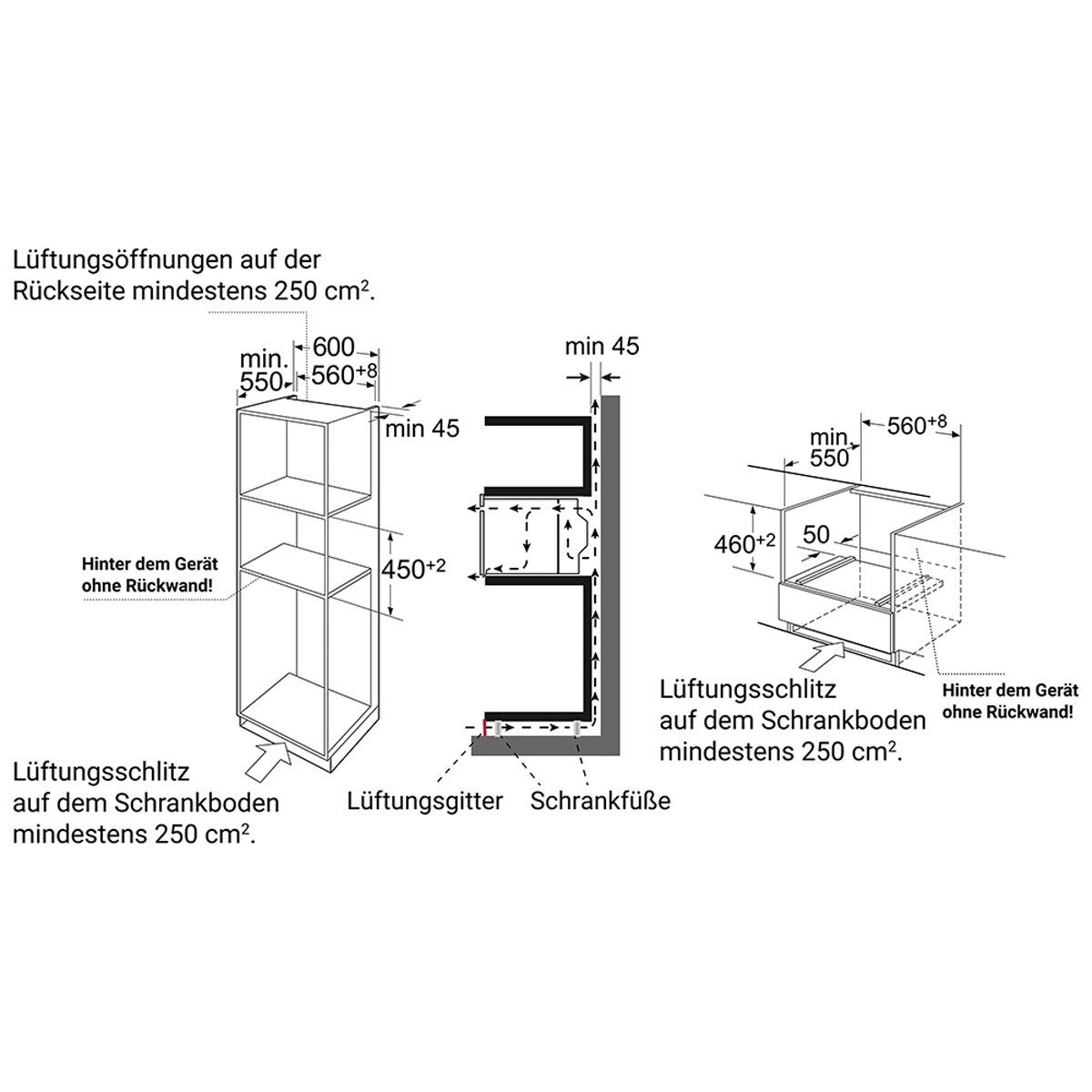 KKT KOLBE Einbau-Mikrowelle Einbau-Mikrowelle EBM4502ED, Einbau-Mikrowelle, 60cm / 3,4kW / 44 l / Autark / Heißluft / Grill / Edelstahl und Glas