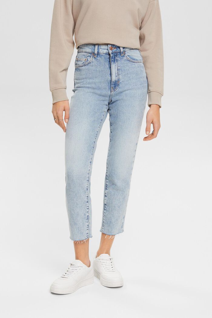 Super-High-Rise-Jeans mit ausgefranstem Saum