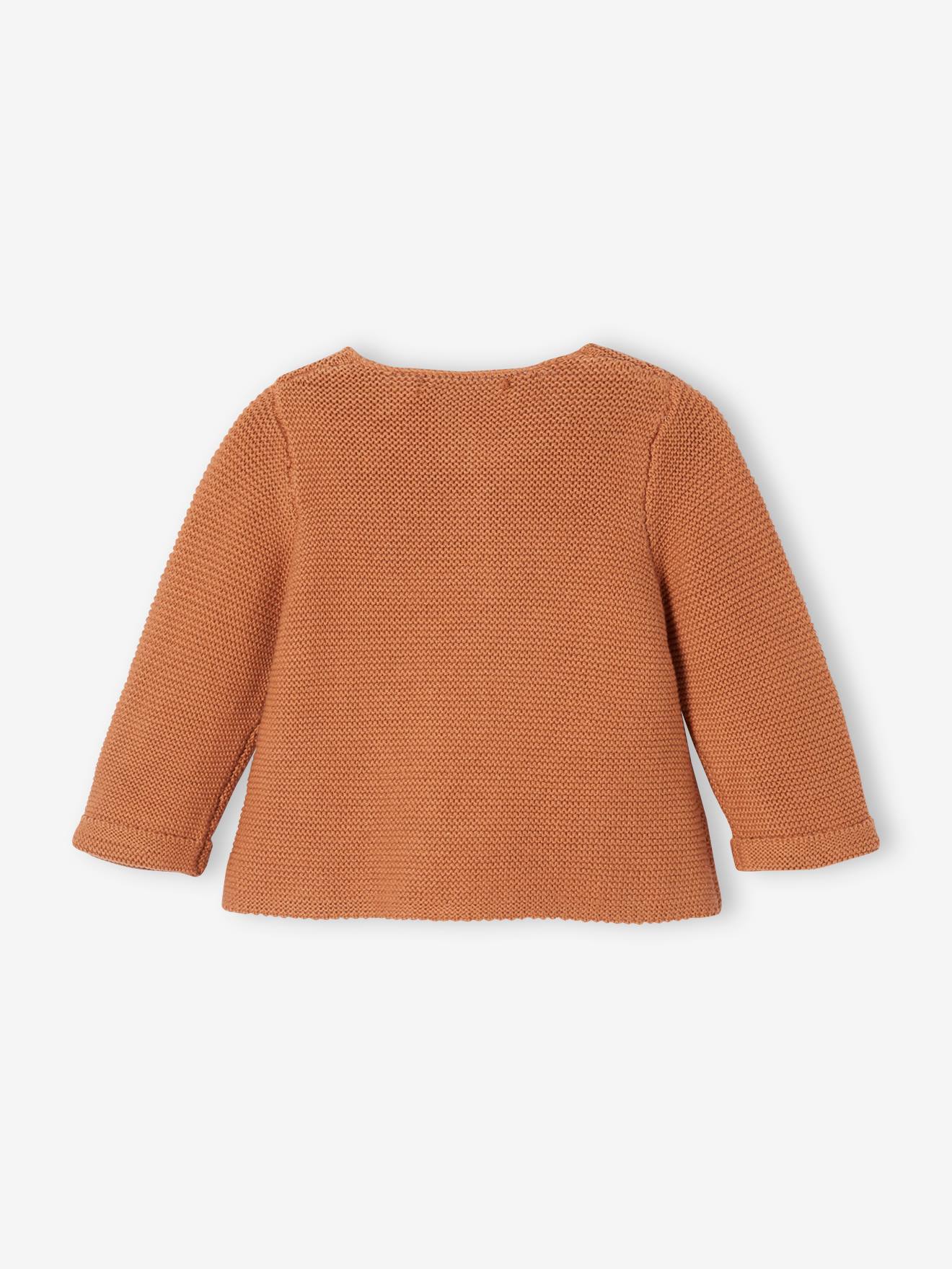 Vertbaudet Baby Feinstrickjacke BASIC Oeko-Tex - hellbraun