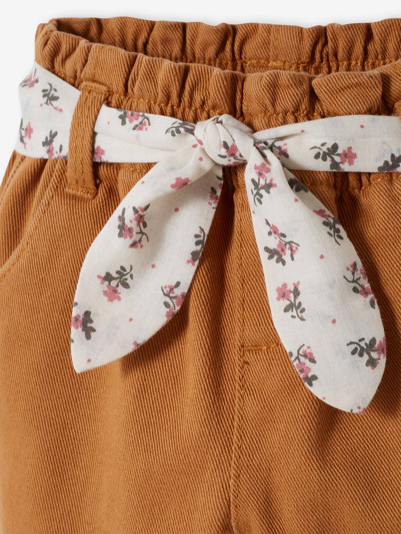 Pantalon avec ceinture en tissu bébé chaudron