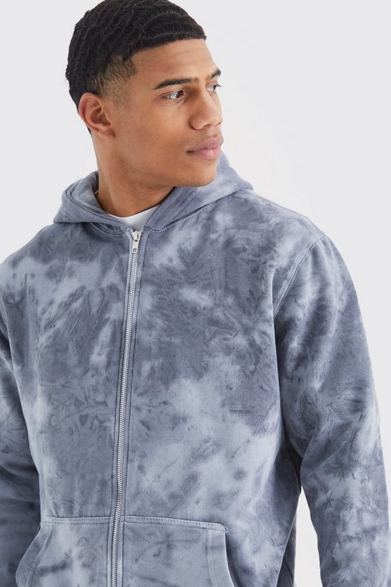 Batik Hoodie mit Reißverschluss