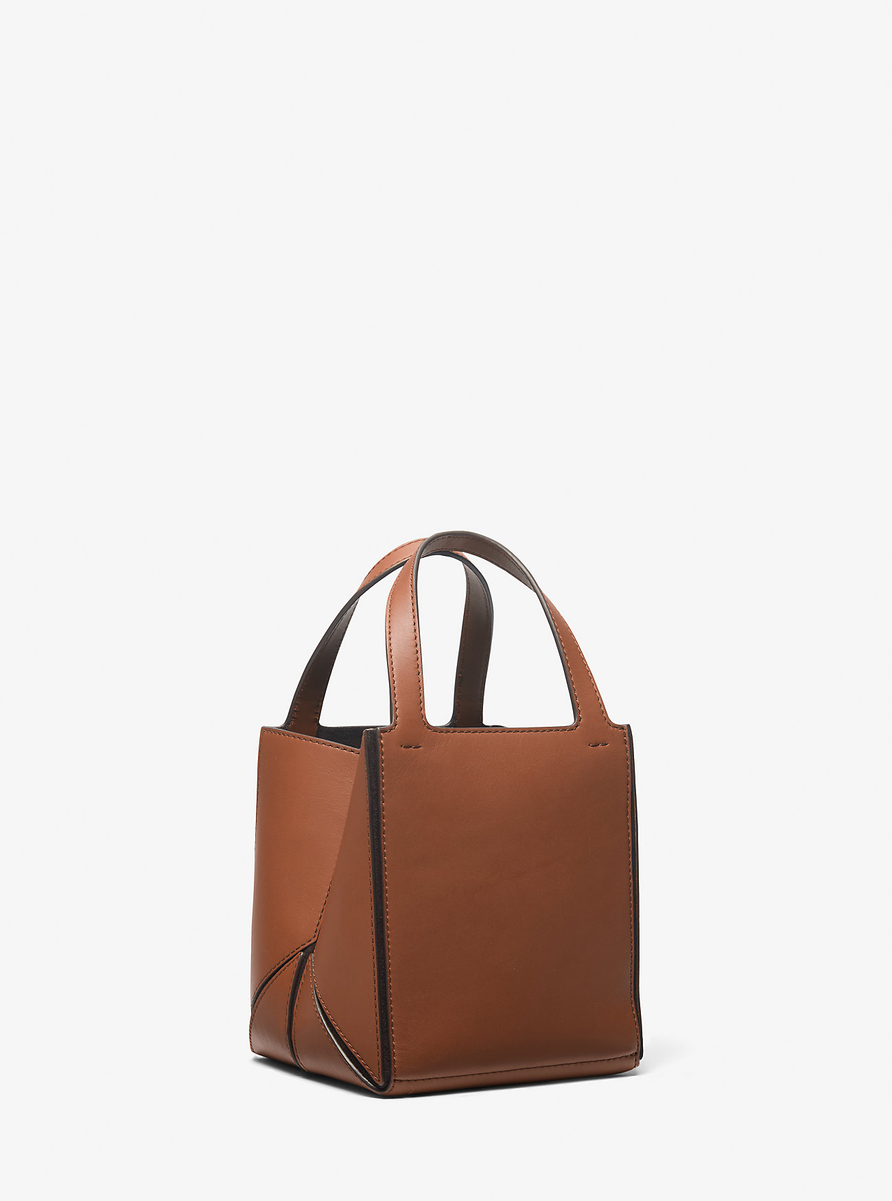 Jordi Small Leather Tote Bag - LUGGAGE