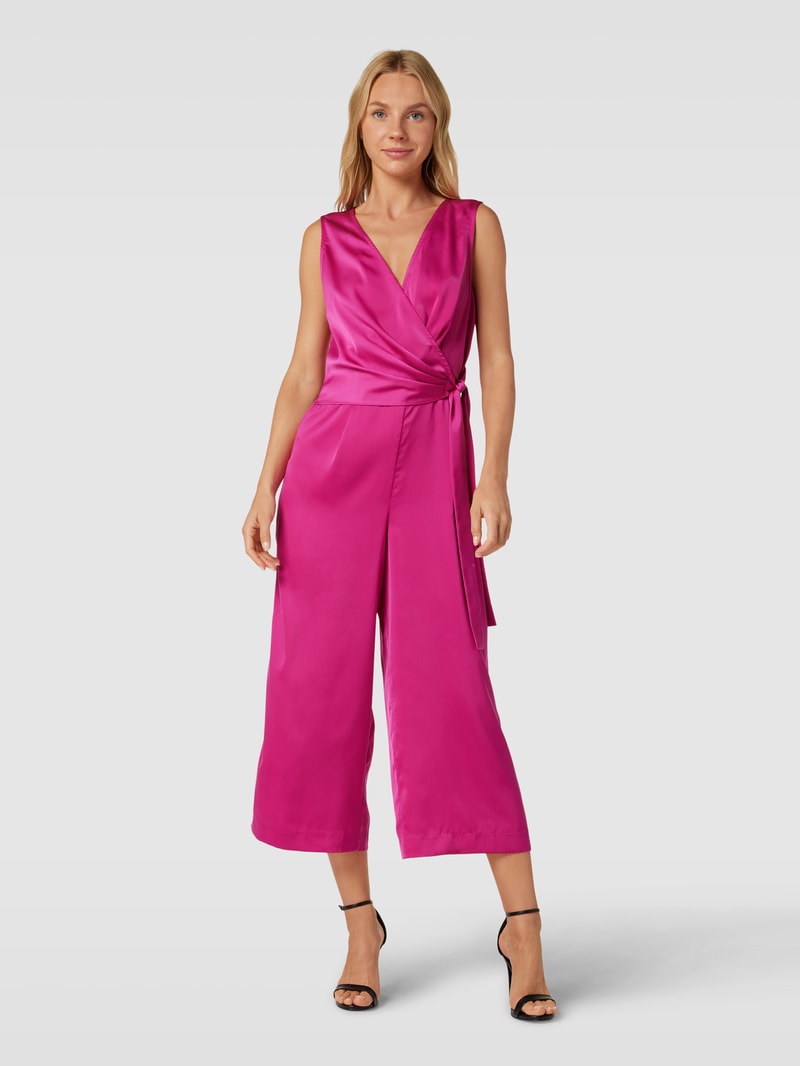 Jumpsuit in Wickel-Optik in pink