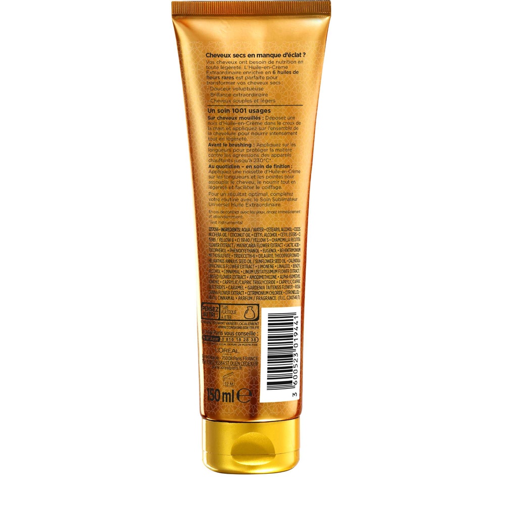 L'Oréal Paris Elsève Huile Extraordinaire Huile-en-crème cheveux secs