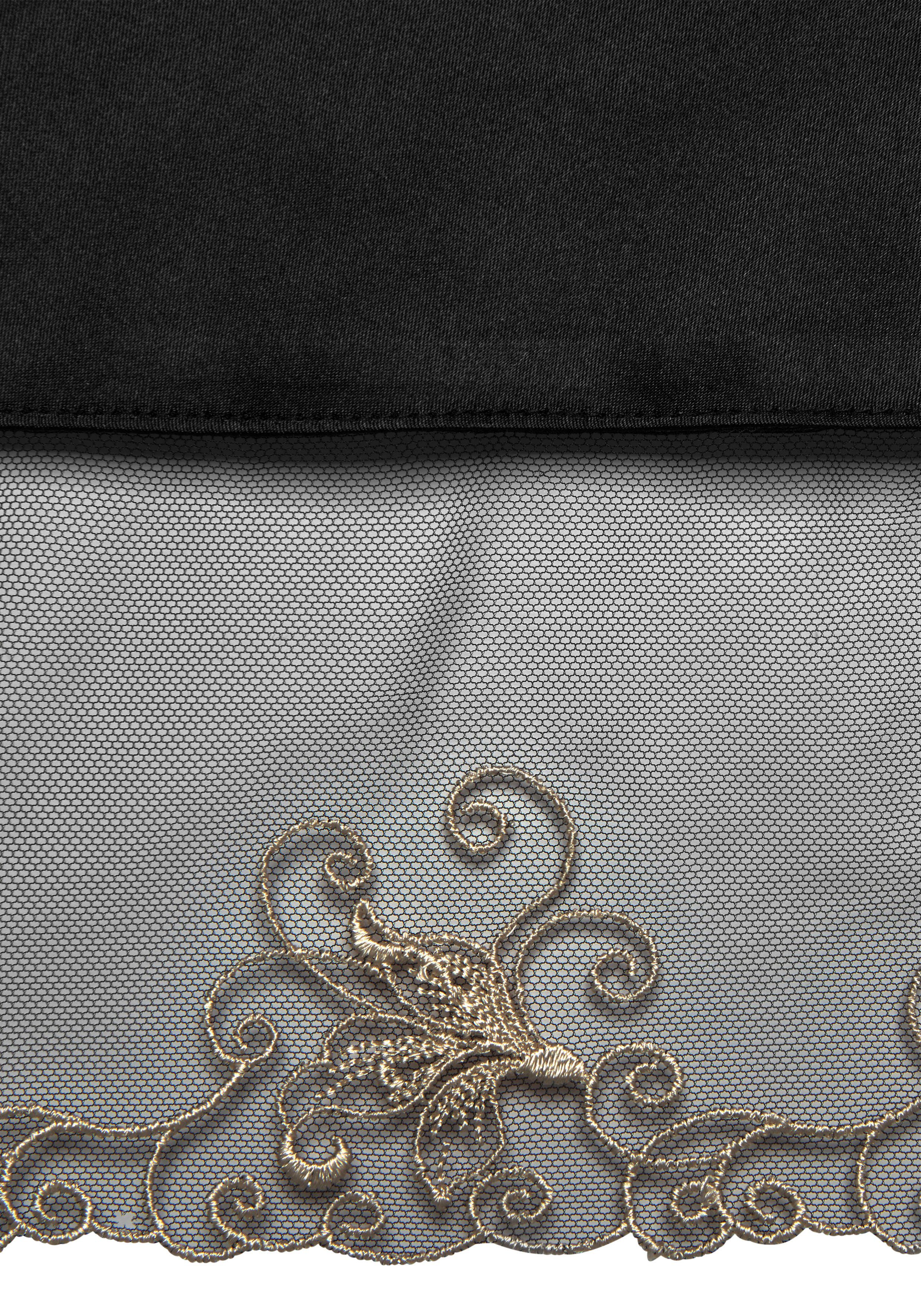 LASCANA Kimono, Kurzform, Satin, Gürtel, mit Spitzenbesatz am Ärmel