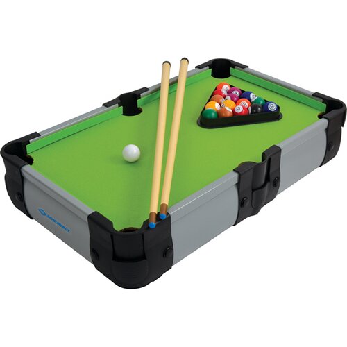 TISCHSPIEL SCHILDKRÖT MINI BILLIARD TISCH, KLEINER BILLARDTISCH MIT 2 QUEUES, 16 BILLARDK