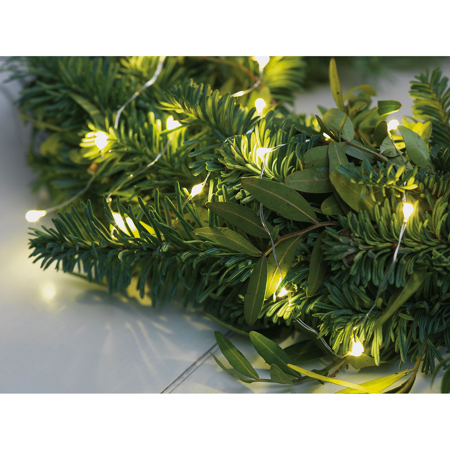 LED Micro-Bündellichterkette mit Batteriekasten und Timer, 60 LEDs