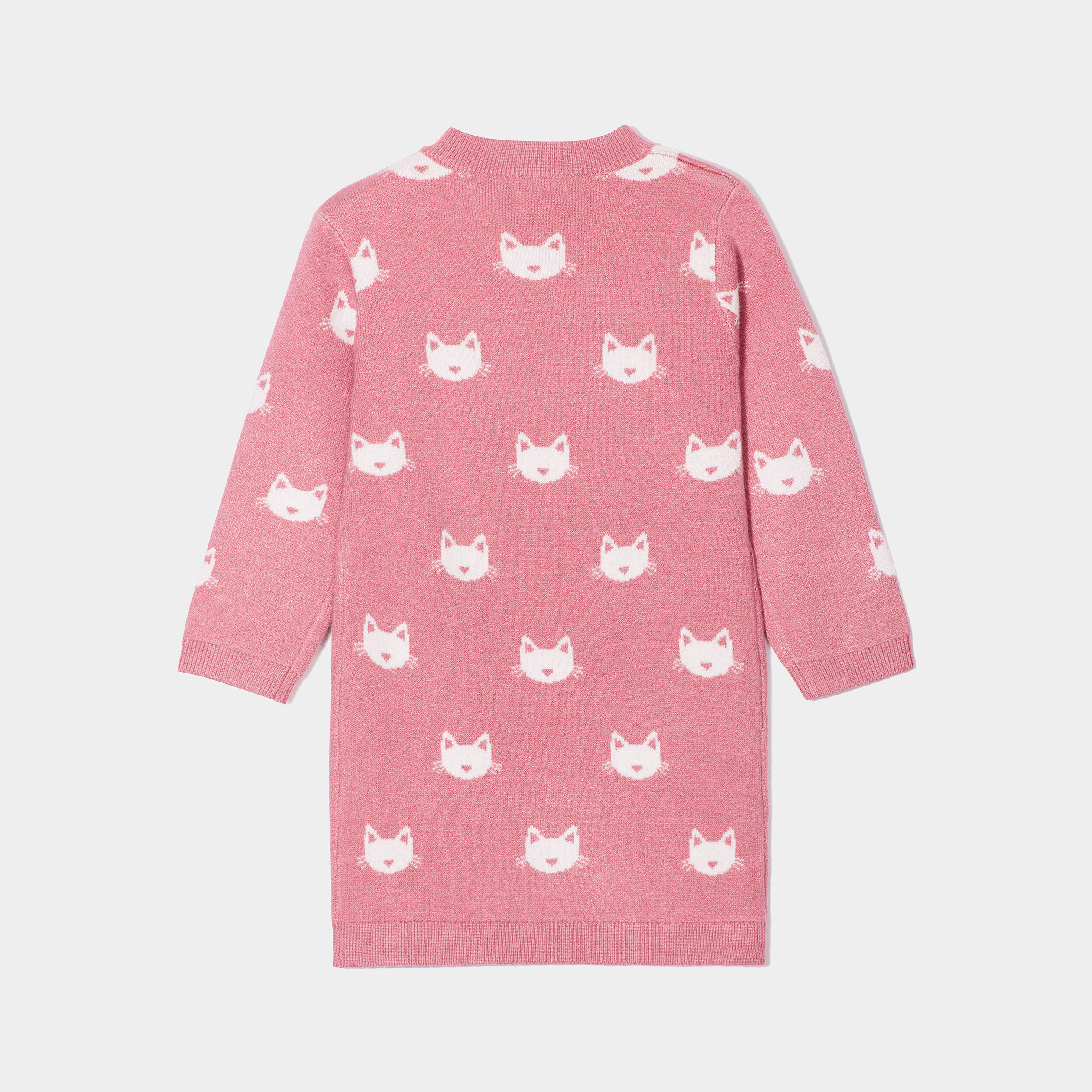 Robe pull épaule boutonnée Kimbaloo vieux rose bébé fille | La Halle