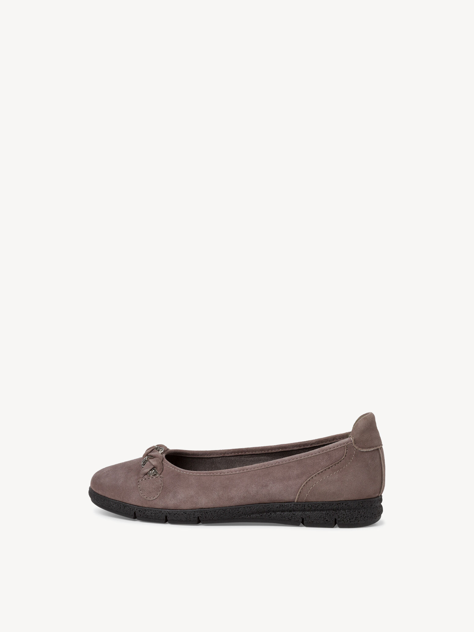 Ballerine en cuir - gris