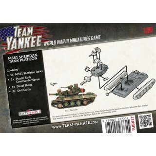 US M551 Sheridan Tank Platoon