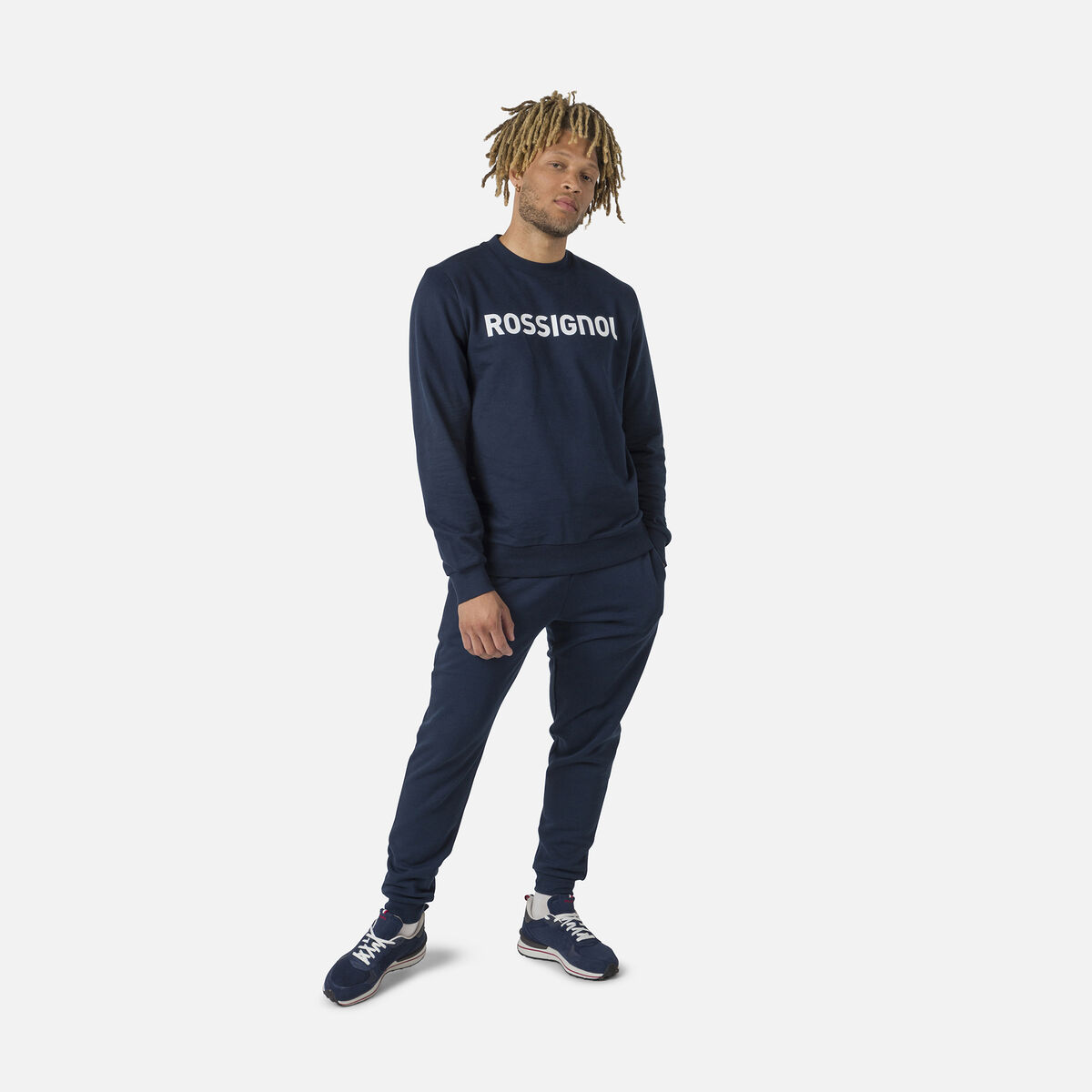 Herrensweatshirt mit Logo und Rundhalsausschnitt