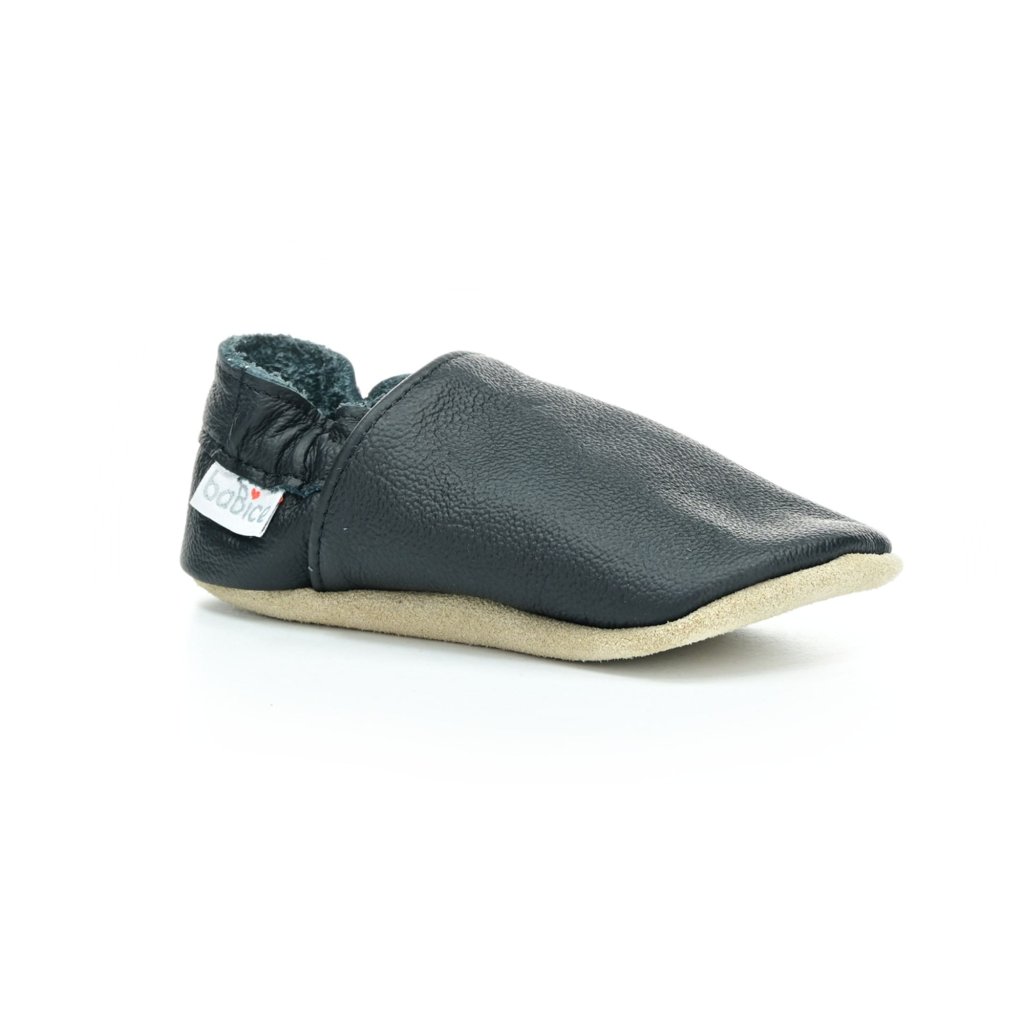 baBice Plain Black schwarze Krabbelschuhe