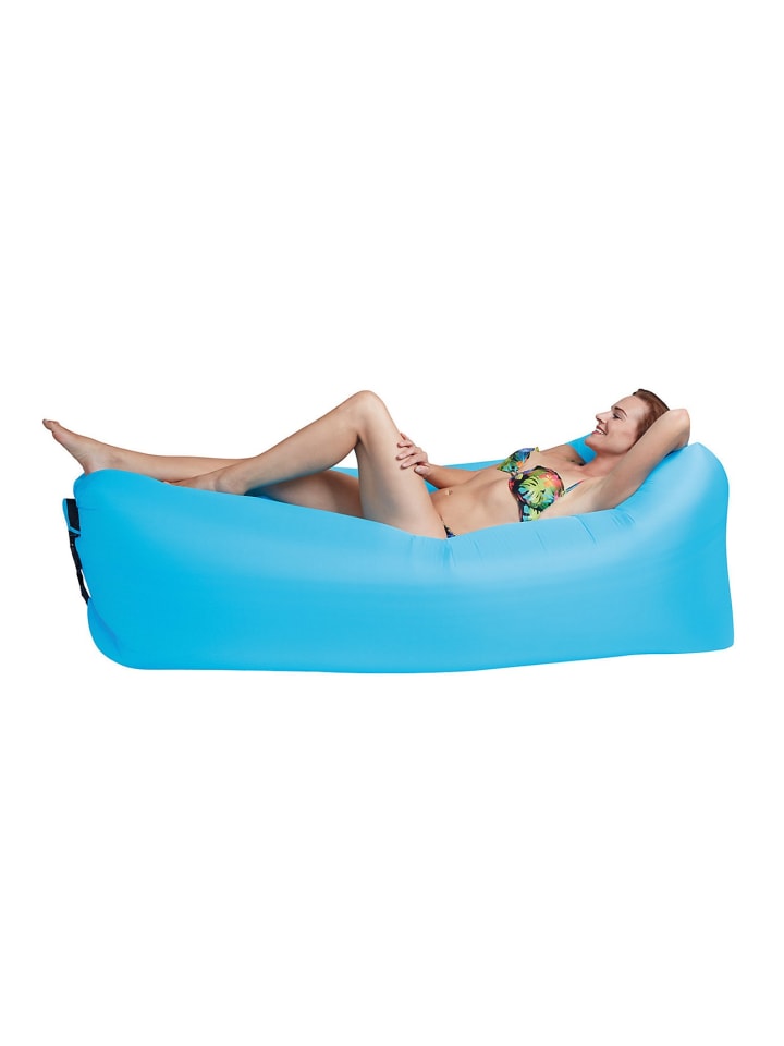 Happy People Lounger To Go Air 2.0 Luftsofa Sitzsack aufblasbar in Blau günstig kaufen onesize