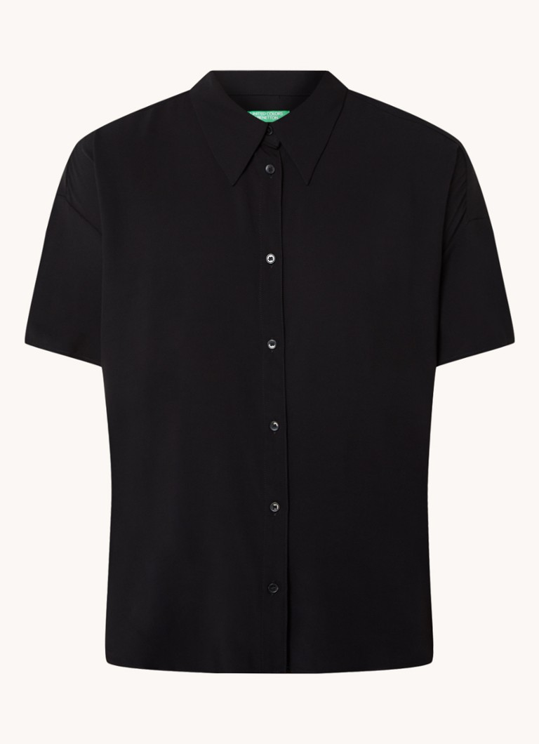 Benetton  Blouse met kraag en stretch