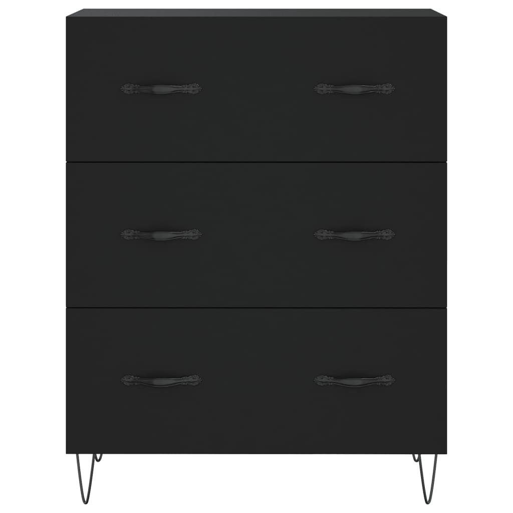vidaXL Sideboard Highboard Schwarz 69,5x34x180 cm Holzwerkstoff (1 St)