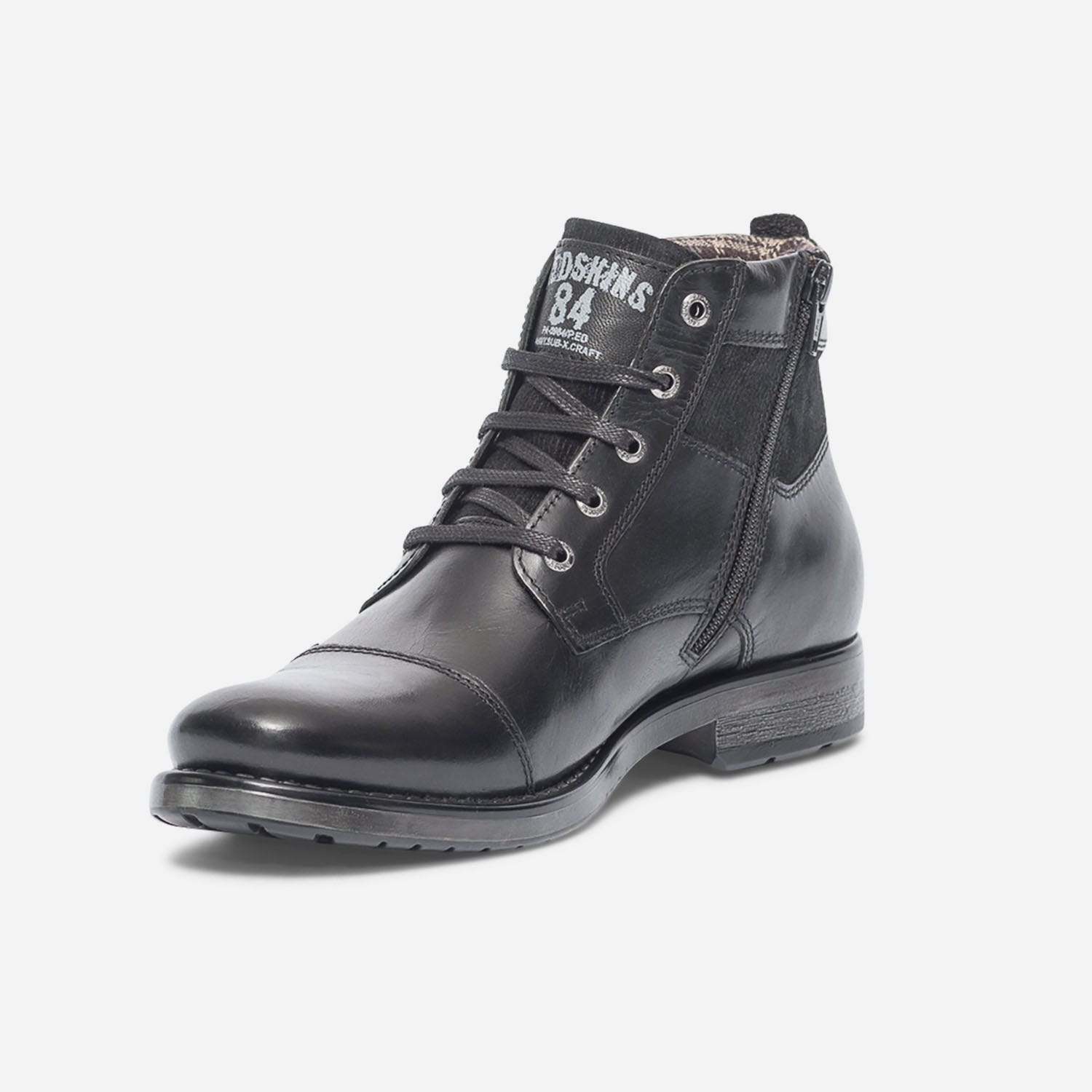 Boots à lacet REDSKINS noir en cuir