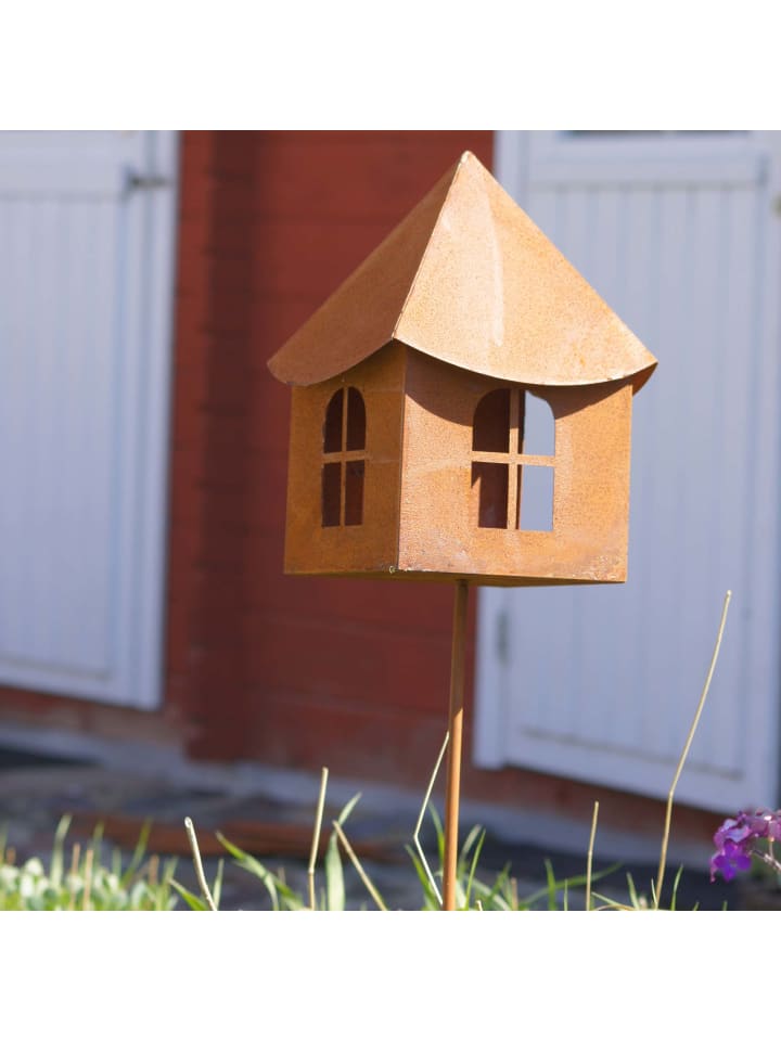 UNUS Gartenstecker Rost Haus in Braun günstig kaufen onesize