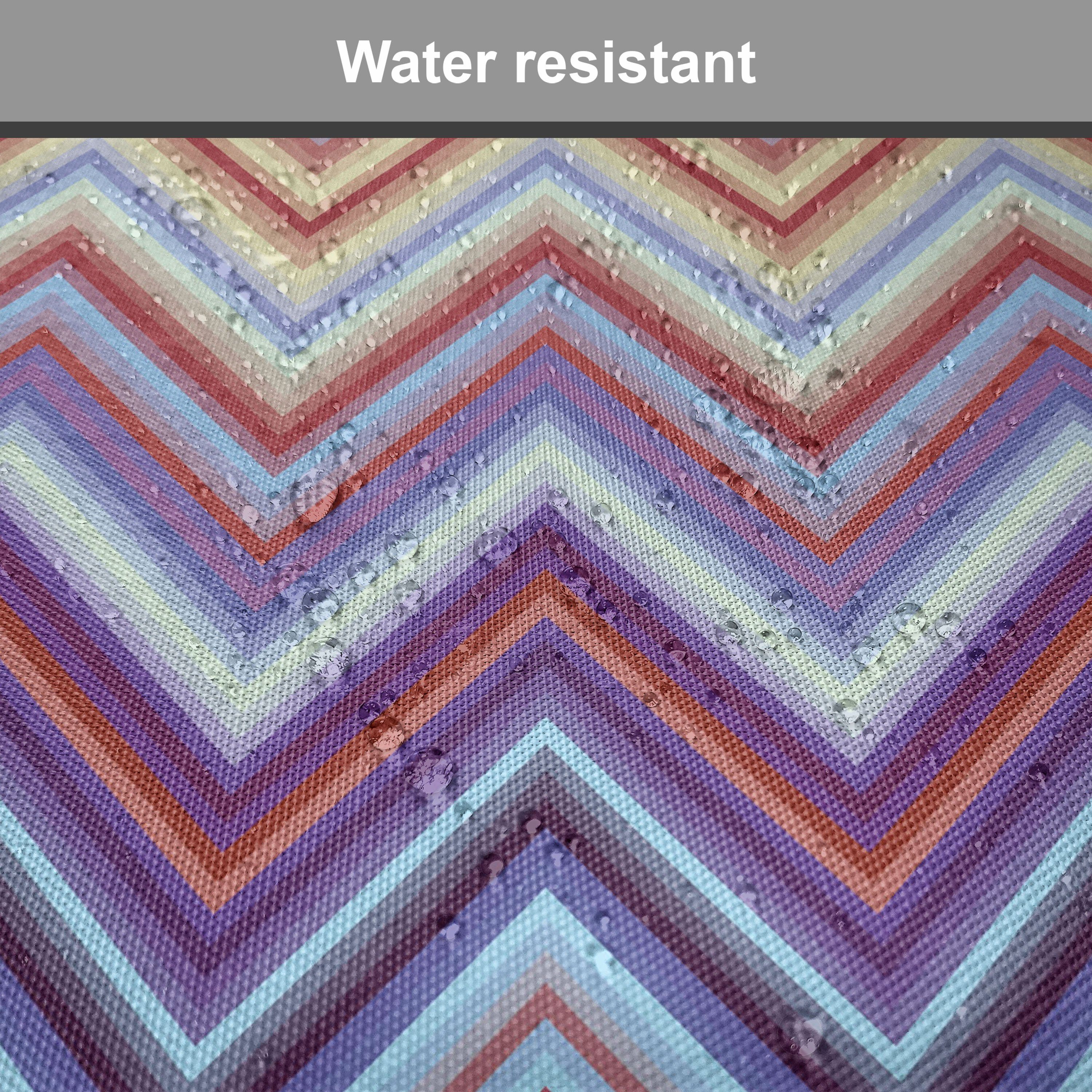 Abakuhaus Stuhlkissen Dekoratives wasserfestes Kissen mit Riemen für Küchensitze, Bunt Chevron Kleines Strikes