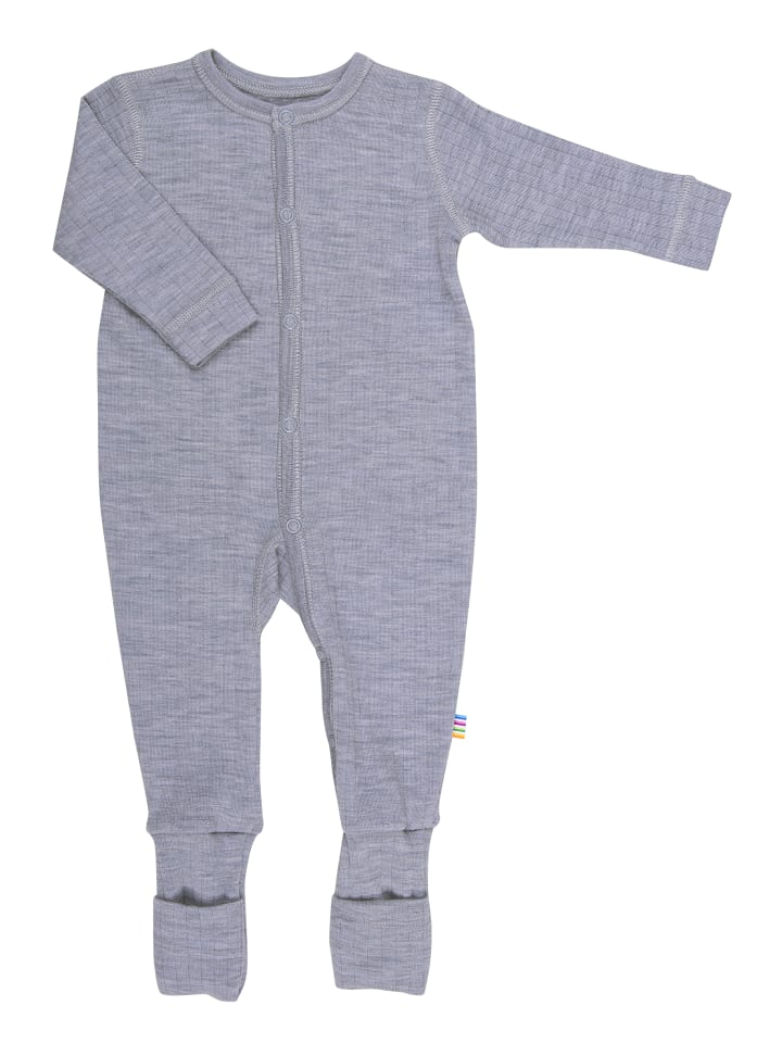 Joha Schlafoverall Merino-Wolle in grau melange günstig kaufen