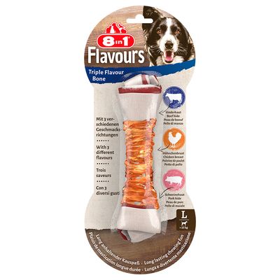 8in1 Triple Flavour Kauknochen L