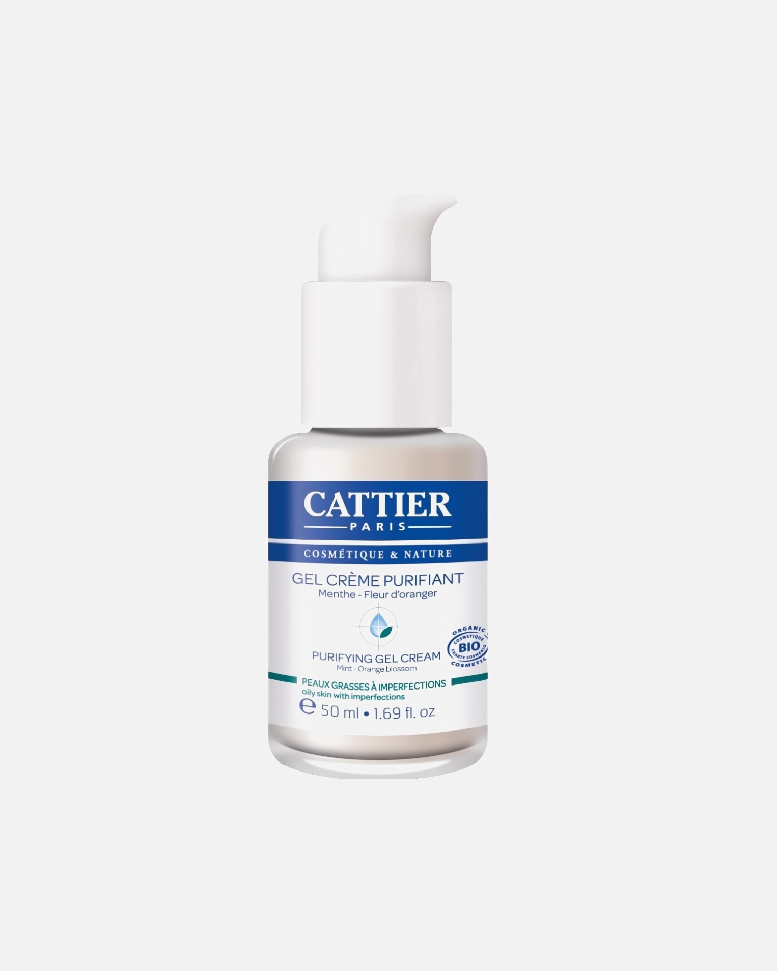 Cattier čistilna gel krema - za mastno kožo, nagnjeno k nepravilnostim - 50 ml