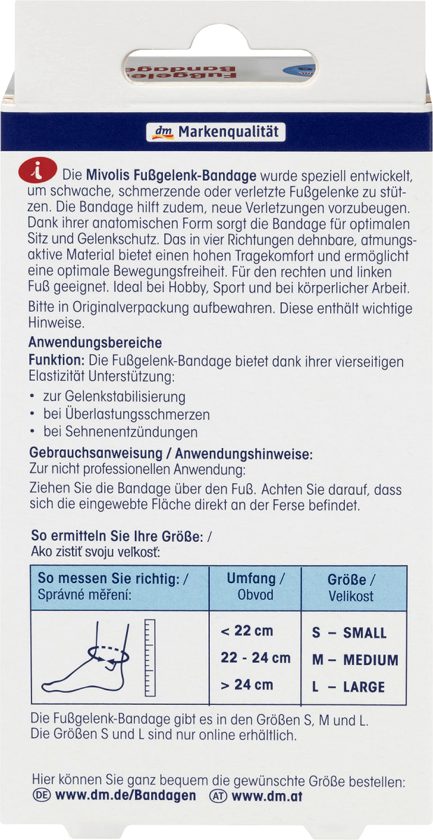 Fußgelenk-Bandage L, 1 St