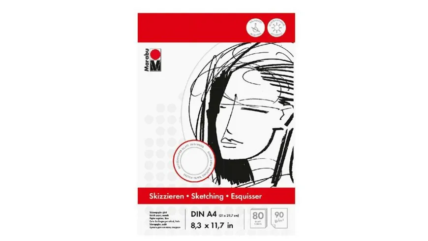 Marabu Skizzenblock A4 glatt
