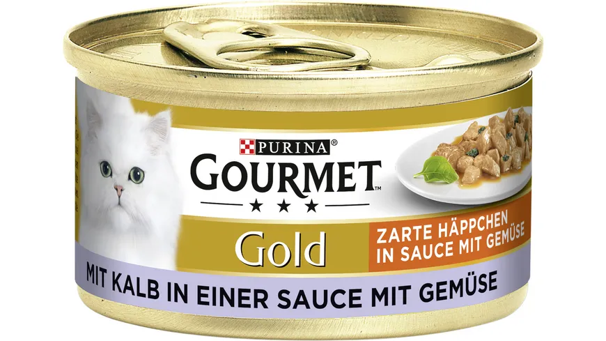 PURINA GOURMET Gold Zarte Häppchen mit Kalb & Gemüse 85 g